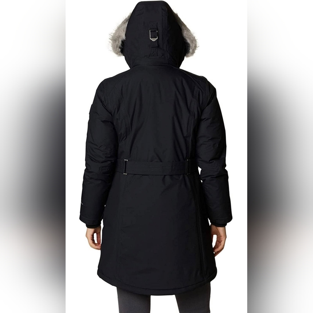 Columbia Icelandic Winter Parka Jacket Black Omni Heat Lining - Picture 3 of 16